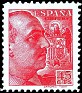 Spain 1939 Franco 45 CTS Red Edifil 871. España 871. Uploaded by susofe